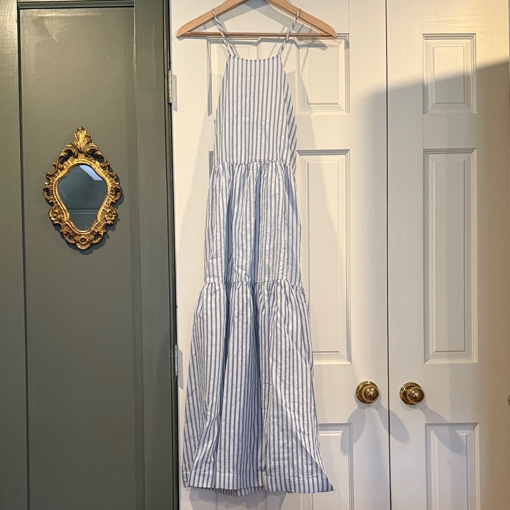 Endless Rose Blue and White Striped Dress